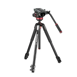 Manfrotto 502AH Video Head & MT055XPRO3 Aluminum Tripod